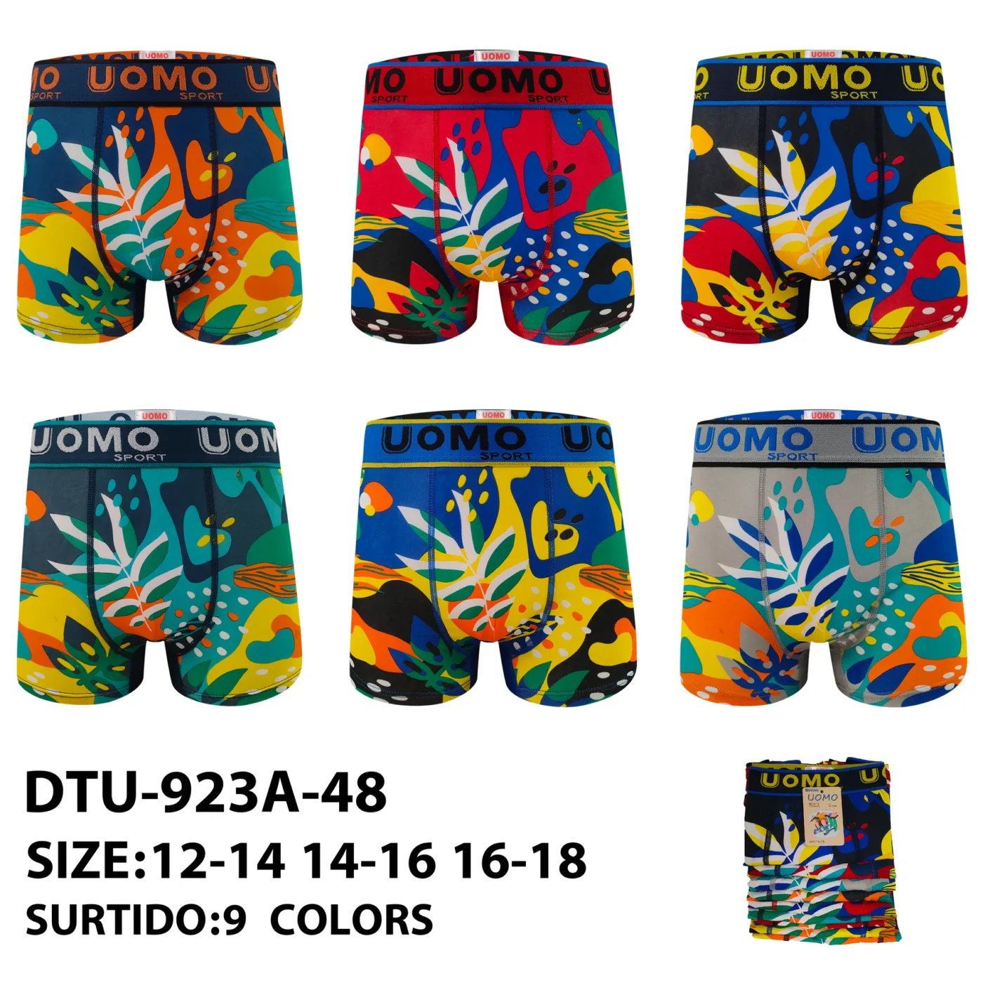Boys' colour print assortment — style DTU-923A-48