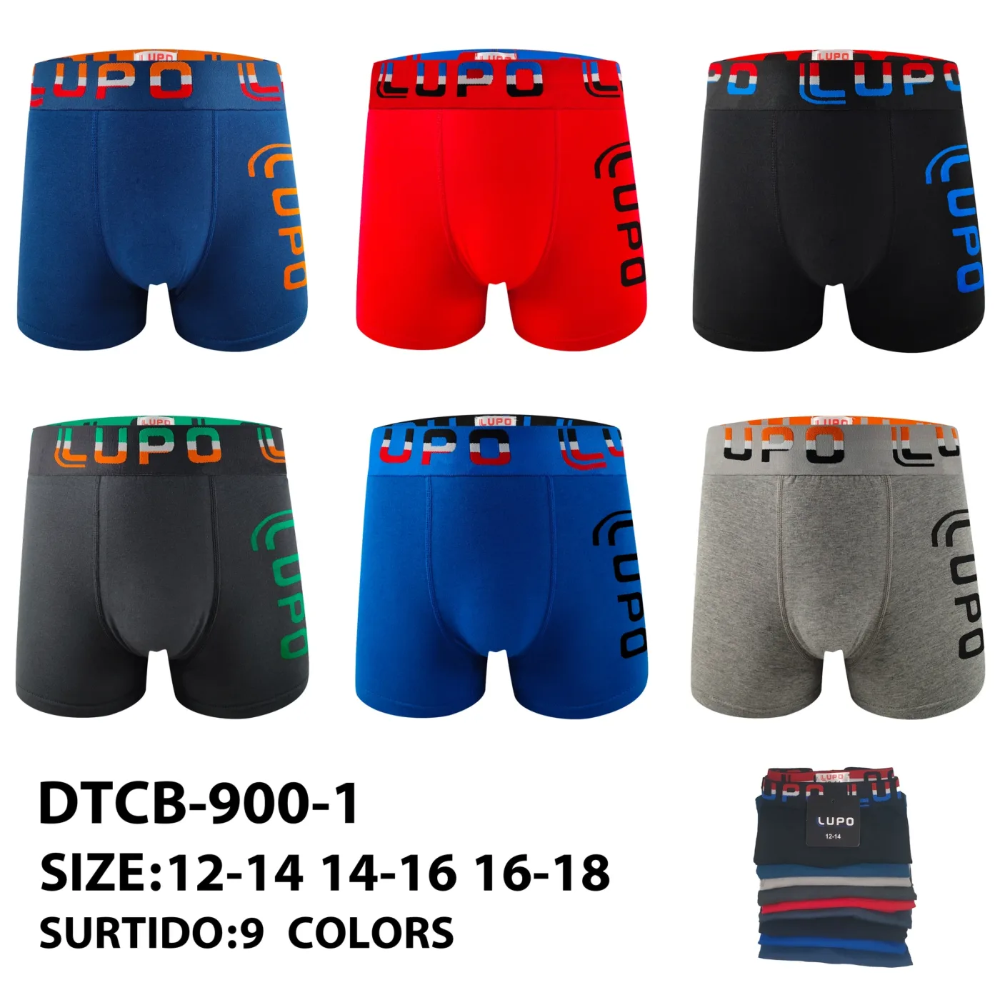 Solid boxer brief multipack — style DTCB-900-1