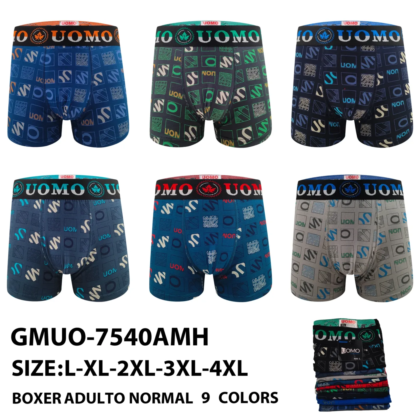 Graphic boxer brief assortment — style GMUO-7540AMH