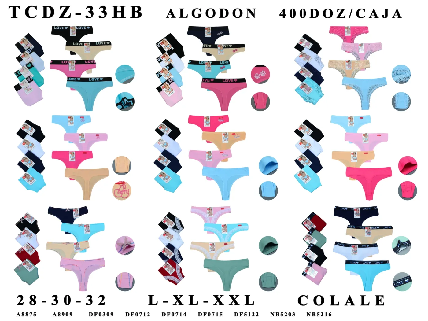 Women's cotton brief range — style TCDZ-33HB