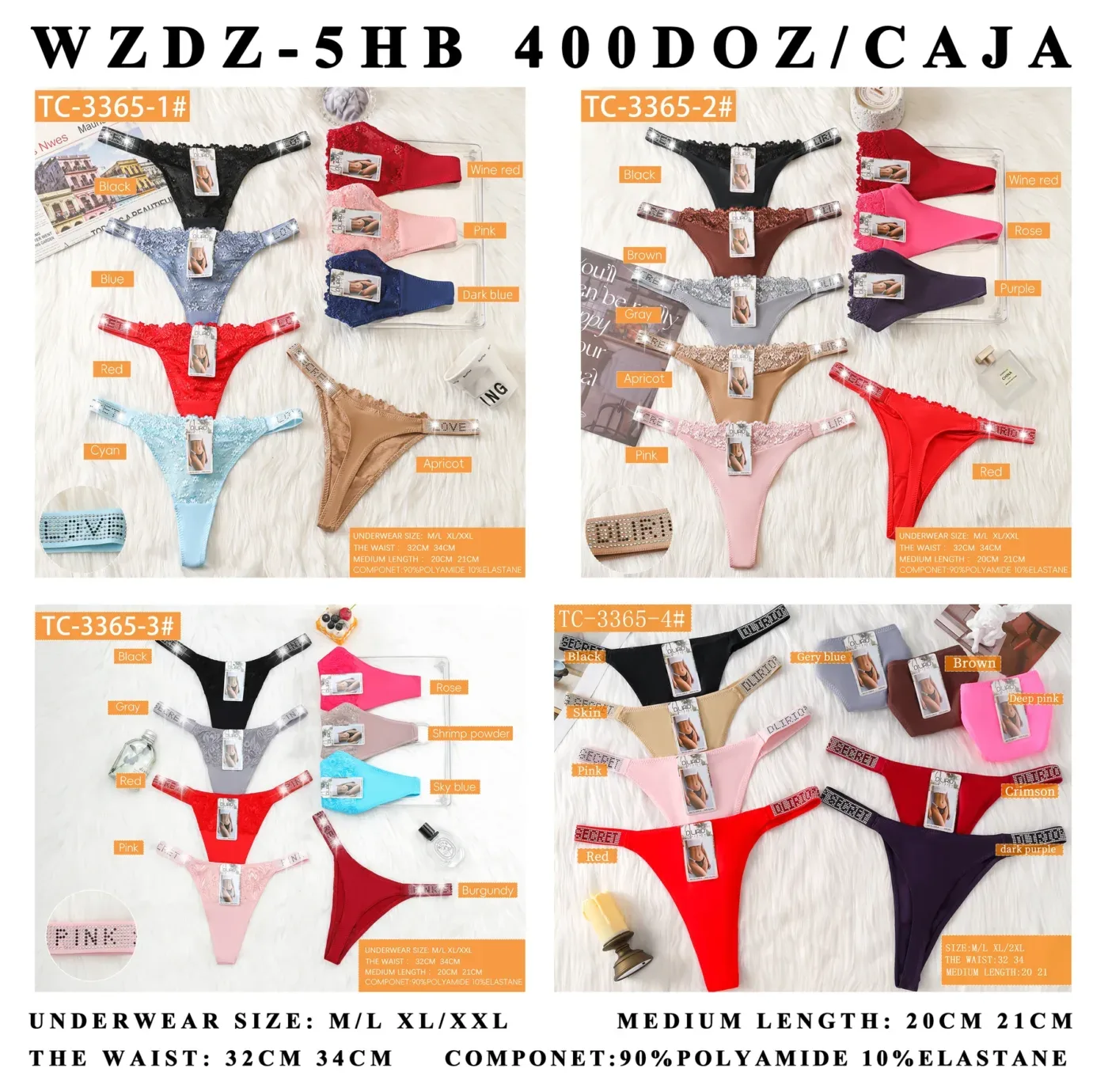 Women's fashion brief assortment — style WZDZ-5HB