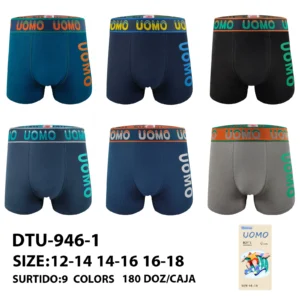 Boys’ gradient UOMO side-print boxer brief
