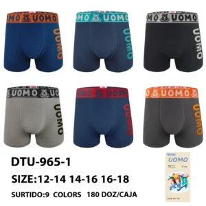Boys’ bear-face UOMO side-print boxer brief
