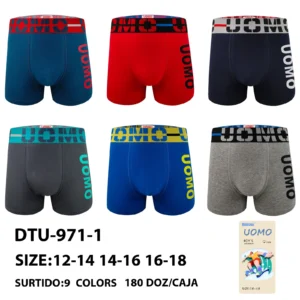 Boys’ cross-cut UOMO side-print boxer brief
