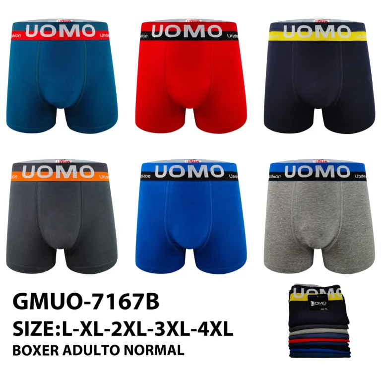 Stock colourways of the rounded UOMO Underfashion boxer brief GMUO-7167B