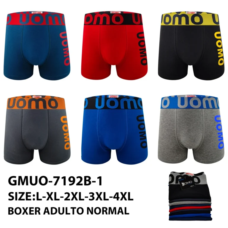 Stock colourways of the wide-spaced uomo side-logo boxer brief GMUO-7192B-1