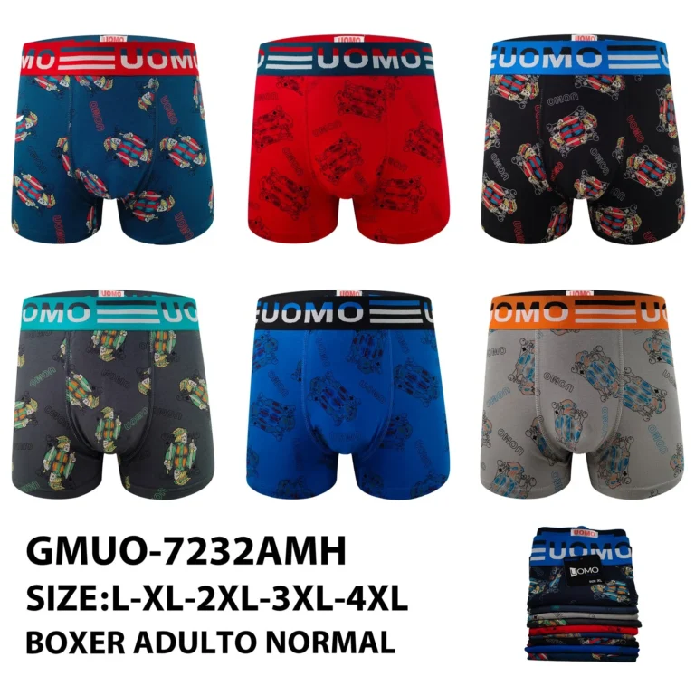 Stock colourways of the striped rally car print boxer brief GMUO-7232AMH