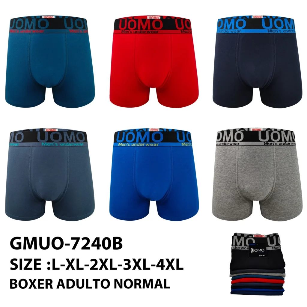 Stock colourways of the uOMO Men's underwear jacquard boxer brief GMUO-7240B