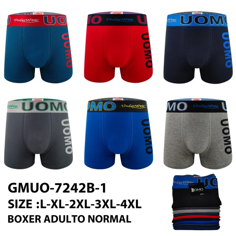 Stock colourways of the script UnderWear UOMO side-print boxer brief GMUO-7242B-1