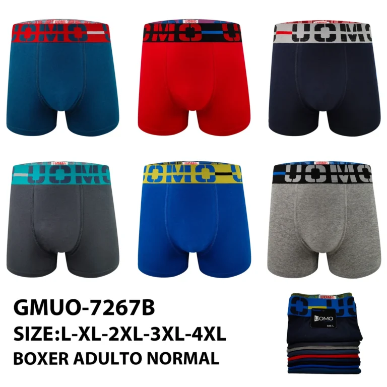 Stock colourways of the cross-cut UOMO striped-band boxer brief GMUO-7267B