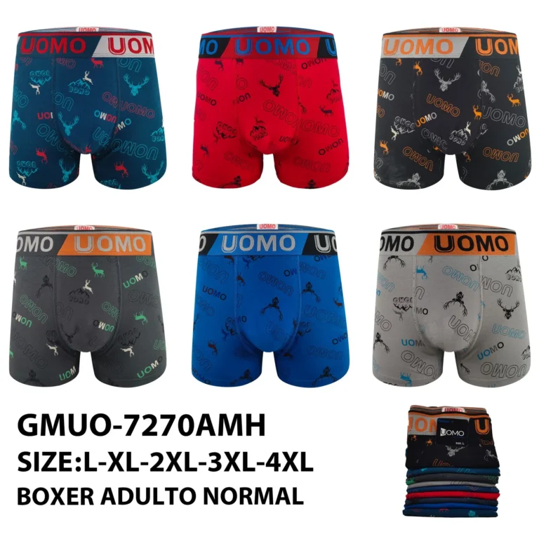 Stock colourways of the stag and mountain print boxer brief GMUO-7270AMH