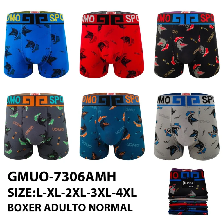 Stock colourways of the cowboy hat and mane print boxer brief GMUO-7306AMH
