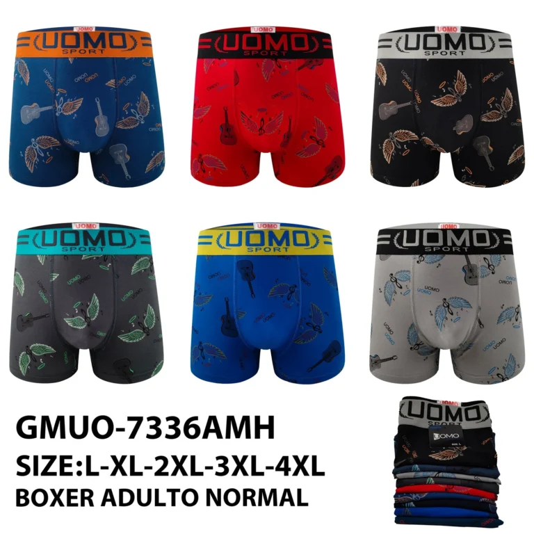 Stock colourways of the guitar and wings print boxer brief GMUO-7336AMH