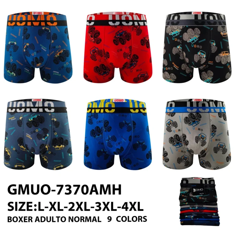 Stock colourways of the monster truck print boxer brief GMUO-7370AMH