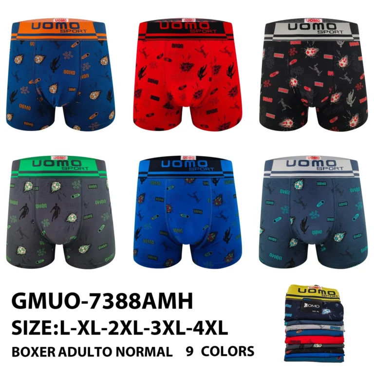 Stock colourways of the football fireball and boots print boxer brief GMUO-7388AMH