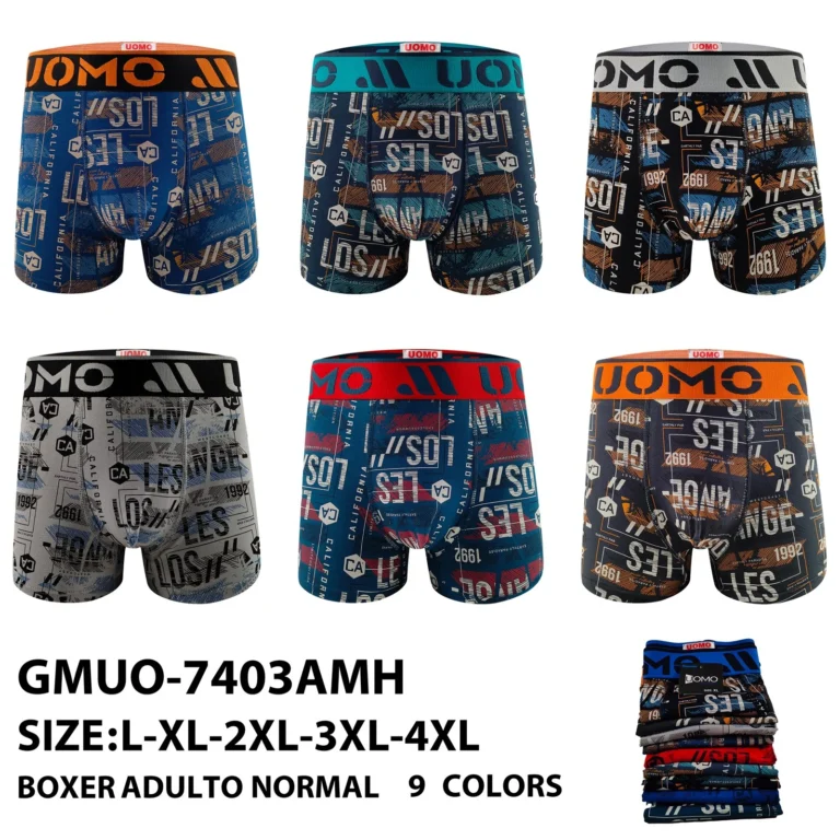 Stock colourways of the los angeles 1992 varsity print boxer brief GMUO-7403AMH