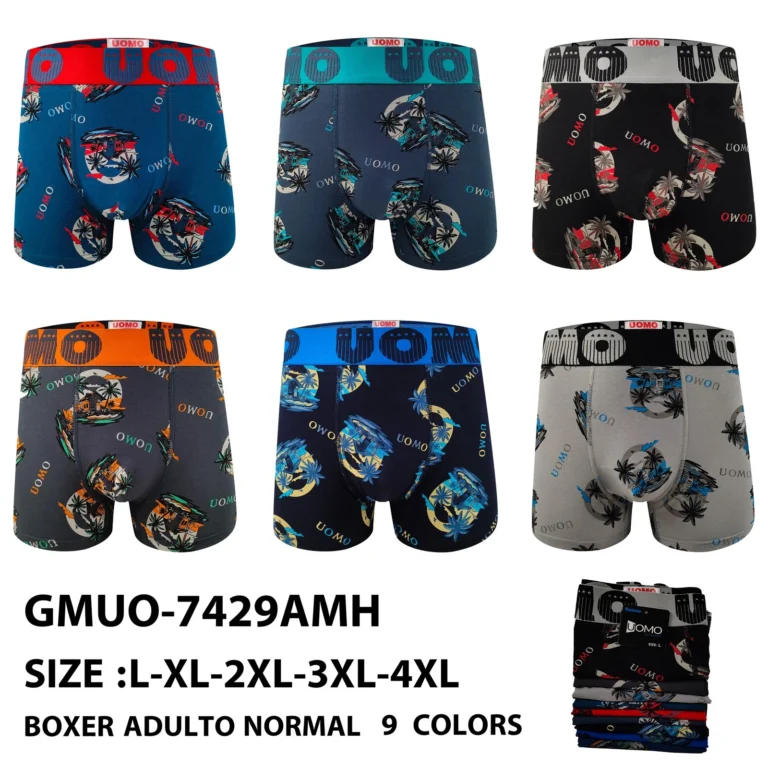 Stock colourways of the palm sunset circle print boxer brief GMUO-7429AMH