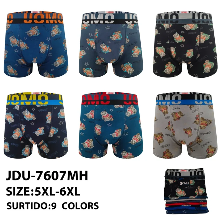 Stock colourways of the big-size snack cup print boxer brief JDU-7607MH