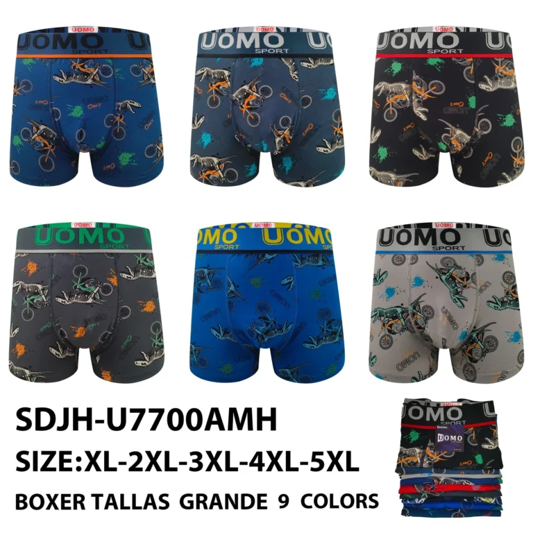 Stock colourways of the plus-size dinosaur cyclist print boxer brief SDJH-U7700AMH