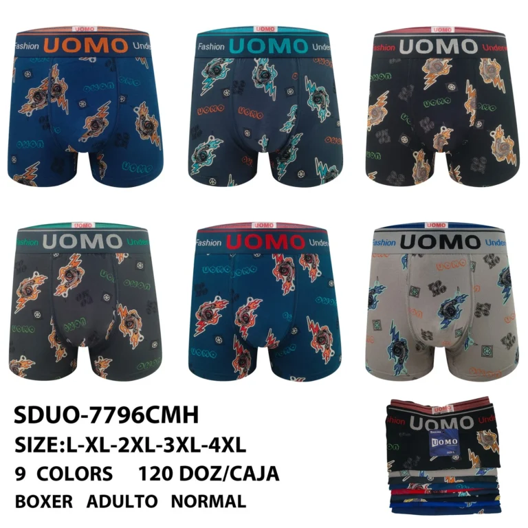 Stock colourways of the flaming turbo and lightning print boxer brief SDUO-7796CMH