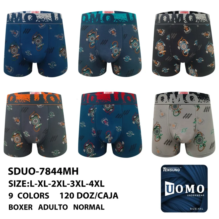 Stock colourways of the nautical compass and anchor print boxer brief SDUO-7844MH