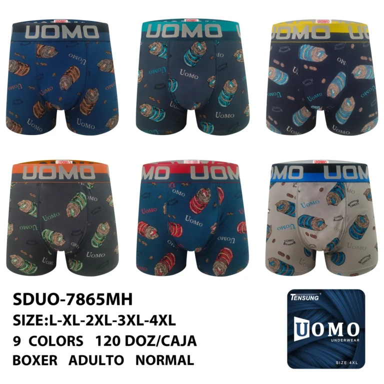 Stock colourways of the coin roll print boxer brief SDUO-7865MH