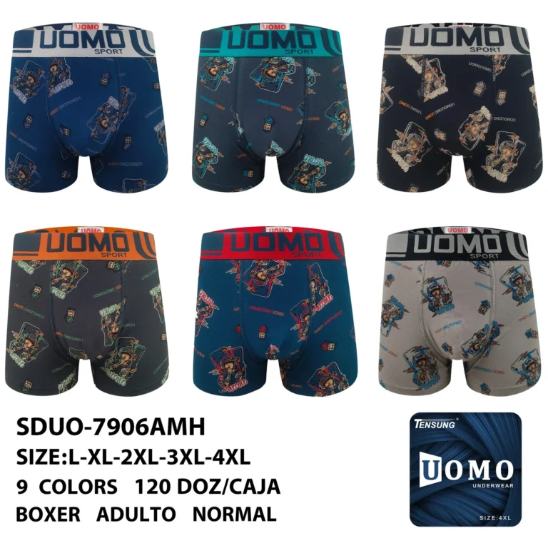 Stock colourways of the pirate guitarist badge print boxer brief SDUO-7906AMH