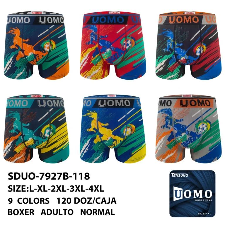 Stock colourways of the bicycle kick placement print boxer brief SDUO-7927B-118