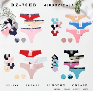 Logo-band cotton thong assortment