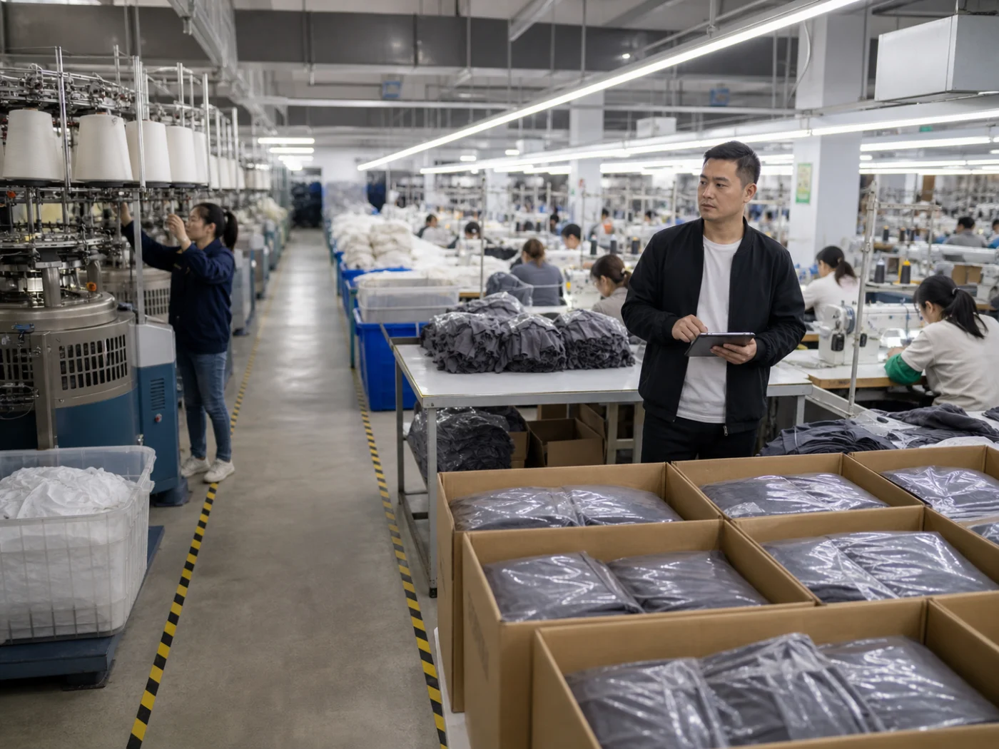 Coordinated underwear production supply chain in Pujiang